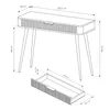 AX LIVING Vespasia petite coiffeuse noire 100,2 cm cannelée Voir les images du produit 6