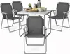 XL 5-teiliges Campingmöbel Set Alu mit Tragegriff Camping 80x60x68cm Schwarz Produktbild-Vorschau