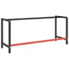 A black metal workbench frame with a red crossbar, shown against a white background. Podgląd zdjęcia produktu