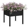 The Living Store Pflanzkübel 2 Stk. Schwarz 70x70x70 cm Produktbild-Vorschau 3