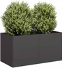 vidaXL Kvetináč čierny 80x40x40 cm Oceľ valcovaná za Náhľad obrázku produktu 2