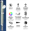WENKO aste per doccia Illuminazione LED bagno dimmerabile Anteprima dell’immagine prodotto 3