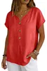 T-shirt pour femme ASKSA, en mousseline, pour l'été, Voir les images du produit 3