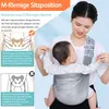 Atmungsaktive Baby Tragetuch,Verstellbare Babytrage Produktbild-Vorschau 2