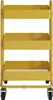 A yellow three-tiered rolling cart is shown against a white background. Voir les images du produit