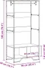 vidaXL Věšák na kabáty černý 90x50x180 cm materiál na bázi Náhled obrázku produktu 8