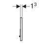 A technical drawing or diagram of a product with dimensions indicated. Anteprima dell’immagine prodotto