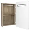 Armadietto Bagno con Specchio e LED Bianco e Rovere Anteprima dell’immagine prodotto 4