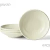 Teller set 4Stück Ø22 cm Keramik Speiseteller Suppenteller Produktbild-Vorschau 1