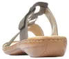 Rieker buty damskie eleganckie klapki szare rekreacyjne, Podgląd zdjęcia produktu 4