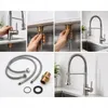 Küchenarmatur schwarz flexibel 53 cm 2 Strahlarten Produktbild-Vorschau 8
