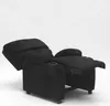 A black recliner chair with its footrest extended, shown from a side-angle against a white background. Anteprima dell’immagine prodotto