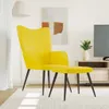 Relaxsessel mit Hocker Senfgelb Stoff Produktbild-Vorschau 2