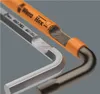 Close-up view of two L-shaped hex keys, one with an orange handle and the other with a silver finish, showing a cutaway view of the handle. Anteprima dell’immagine prodotto