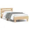 vidaXL Cadre de lit sans matelas avec tête de lit en chêne Voir les images du produit 8