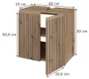 Meuble vasque simple Vicco Takumi Artisan 60x58cm 2 Voir les images du produit 2