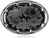 Ovaler Servierteller AKCENT, 40,5x29 cm, Chrom-Optik Produktbild-Vorschau 1