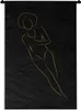 MuchoWow® Wandteppich Wandbehang Frau - Gold - Produktbild-Vorschau 1