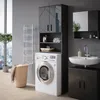 A modern laundry room with a washing machine, storage cabinets, and a sink. Produktbild-Vorschau