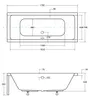 Wanna Akrylowa Zestaw 4w1 Prostokątna 180x80 Biała + Półka Podgląd zdjęcia produktu 10