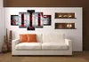Obraz na plátně Abstrakce Červená 5-dílný 160x80 cm Náhled obrázku produktu 2