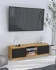 Meuble TV 140 cm, chêne LanceLot, noir, façade avec Voir les images du produit 5