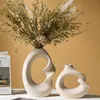 Dekovase, 2er Keramik Vase, Handgefertigte Getrocknete Produktbild-Vorschau 1
