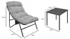 Ensemble de jardin bistrot gris, comprenant : 2 chaises Voir les images du produit 5