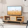 KOMFOTTEU TV stolík TV skrinka z bambusu a ratanu, TV Náhľad obrázku produktu 7