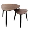Two nesting coffee tables with triangular tops and black legs, set against a white background. Náhled obrázku produktu
