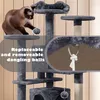 Yaheetech 139 cm duży stabilny drapak, 2 kryjówki, Podgląd zdjęcia produktu 8