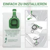 An image showing a vacuum cleaner bag and instructions on how to install it. Produktbild-Vorschau