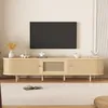TV skrinka Merax, 180 cm, s ratanovými prvkami, TV nábytok Náhľad obrázku produktu 1