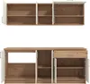 Homestyle4u Küche Modern Holz Eiche Küchenzeile ohne Geräte Produktbild-Vorschau 5