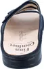 Close-up view of the insole and straps of a dark blue sandal. Produktbild-Vorschau