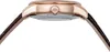 Side view of a rose gold watch with a brown leather strap. Produktbild-Vorschau
