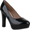 van-hill Damen Stiletto Pumps, 2,5 cm Plateau, Schwarz, Produktbild-Vorschau 1