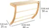 WENKO Wandregal Norway aus Walnussholz 60 x 50 x 25 cm Produktbild-Vorschau 4