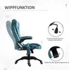 SUGIFT Bürostuhl Massage Heizfunktion Blau Samt, Chefsessel Produktbild-Vorschau 7