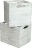 3er set Holzkiste Shabby weiß schwarz passend für Kallax Produktbild-Vorschau 4