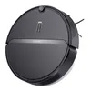A top-down view of a black robot vacuum cleaner on a white background. Podgląd zdjęcia produktu