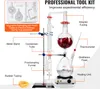 A laboratory distillation setup with various components labeled. Produktbild-Vorschau