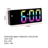 A digital clock with dimensions indicated by measurement lines and text. Náhled obrázku produktu