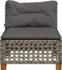 vidaXL Gartensofa ohne Armlehnen mit Kissen Grau Poly Produktbild-Vorschau 4