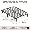 DEWINNER – stelaż łóżka 140 x 190 cm | Stabilny i wygodny | Podgląd zdjęcia produktu 2