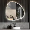 Lustro łazienkowe LED 54x54 cm - Asymetryczne, chłodne Podgląd zdjęcia produktu 1