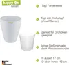 Set2 Keramik Orchideentopf Rhodos Orchideen weiss H 17 cm + Produktbild-Vorschau 5