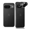 Two black smartphones are shown from the back, one with a camera lens protector kit hovering above it. Produktbild-Vorschau