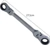 19mm x 21mm GELENK Doppel-Ratschenringschlüssel Produktbild-Vorschau 1