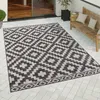 Outdoor Teppich wetterfest Boho Skandi Motiv Rauten robust Produktbild-Vorschau 1